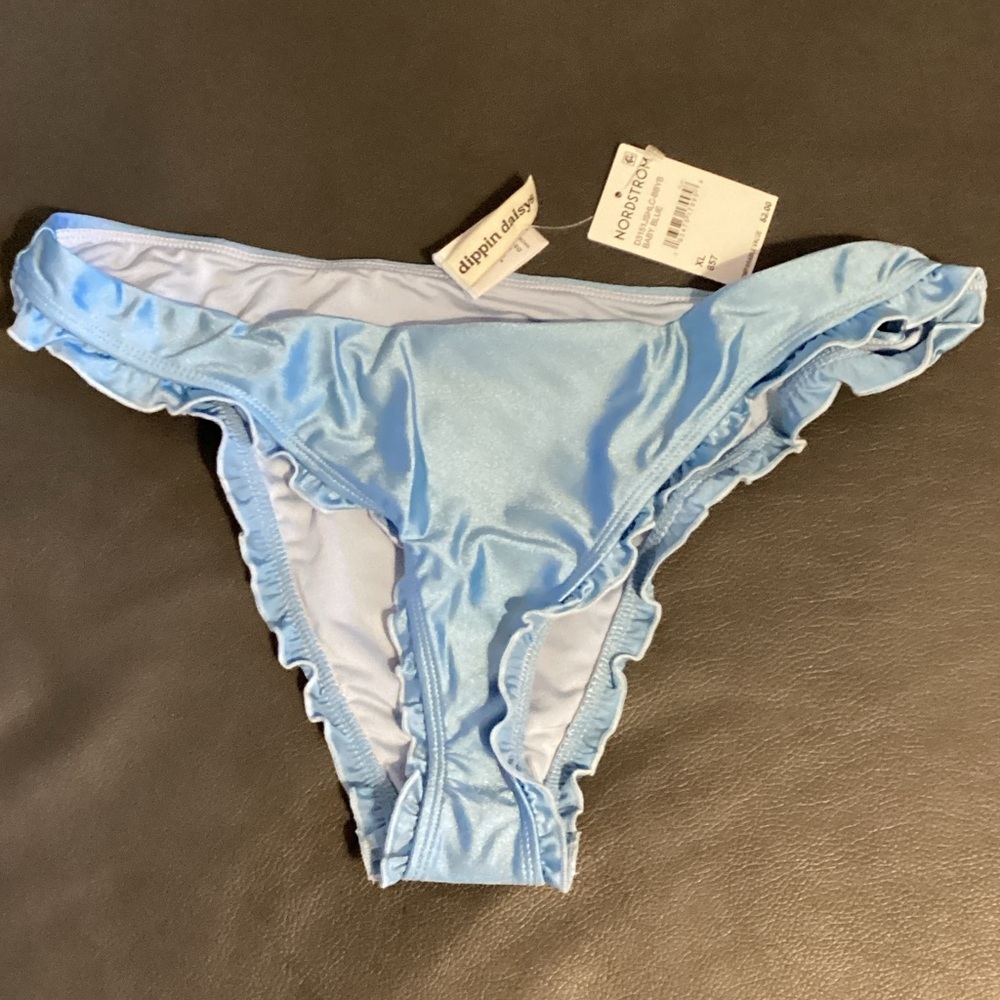 NWT Dippin Daisys Size XL Bikini Bottom Baby Blue - Picture 2 of 5